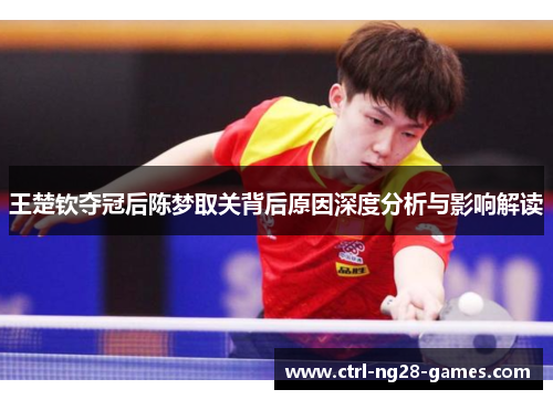 王楚钦夺冠后陈梦取关背后原因深度分析与影响解读